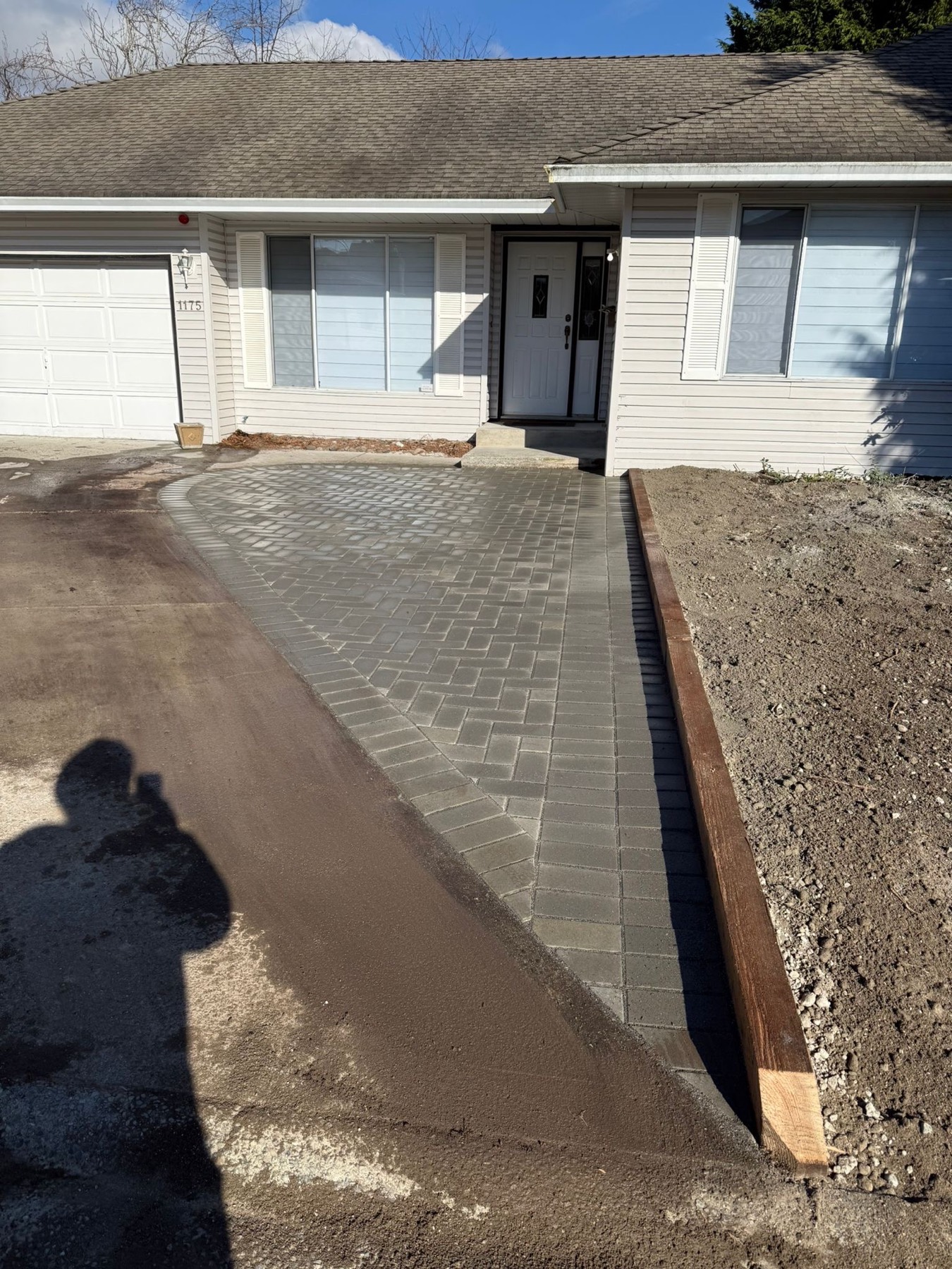 Concrete being placed and formed